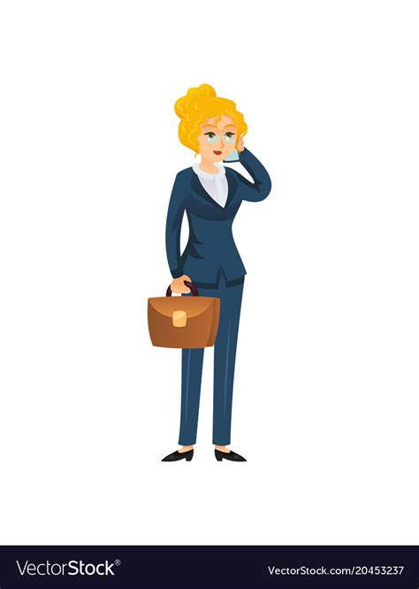 Successful Female Entrepreneur Character Vector Image