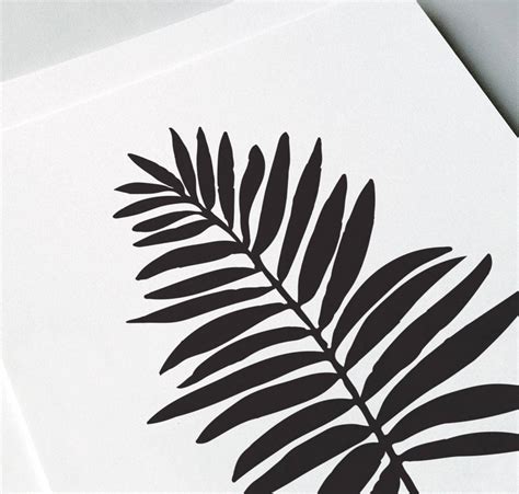New users enjoy 60% off. Tropical Palm Leaf Black 'n White Giclee Art Print | Scandinavian Art | Extreme Minimalism ...