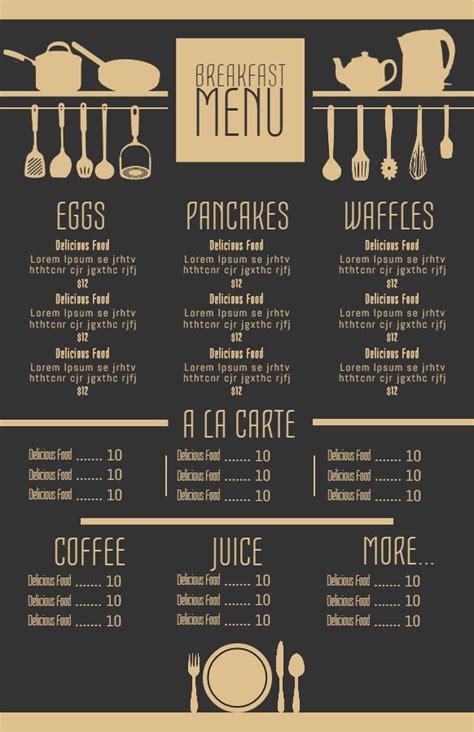 We were like that too, even trying to create our own products. Vintage customizable menu template design. | Coffee menu ...