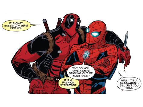 why does deadpool look like spider man fiction horizon