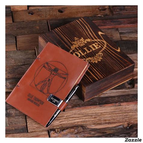 Engraved Gift Box Set with Pen and Leather Journal | Zazzle.com | Engraved gift boxes, Engraved 