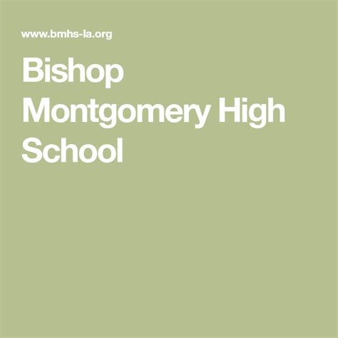 Bishop Montgomery High School School High School Peer