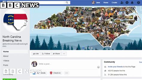 North Carolina Facebook Page Labelled Fake News Bbc News