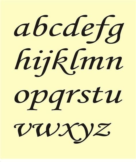 The Upper And Lower Case Of An Old English Alphabet In Black Ink On A