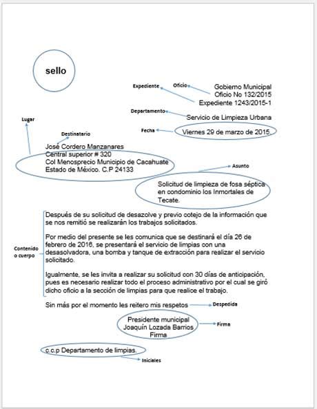 Ejemplo De Un Oficio Documento