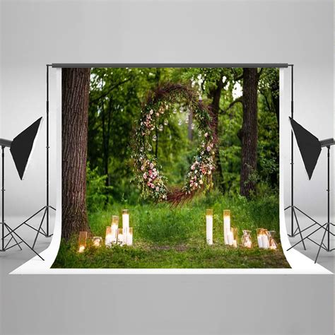 2021 5x7ft Forest Photography Backdrop Spring Photo Backdrops Washable