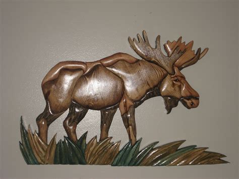 Moose 7900 Intarsia Wood Animal Stencil Plaster Art