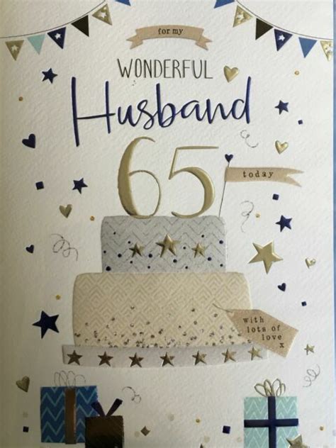 For My Wonderful Husband On Your 65th Birthday Card For Sale Online Ebay