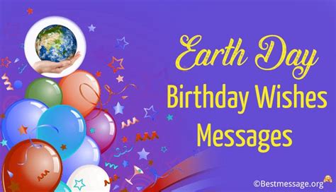 Happy Earth Day Birthday Messages Earth Day Birthday Wishes