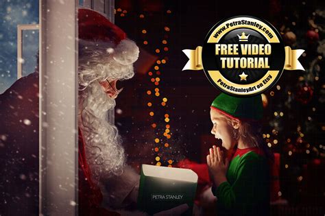 Santa In A Christmas Window Digital Photoshop Background Etsy