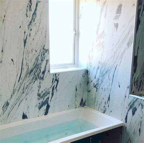 Easy and affordable shower panels made in the usa from jacuzzi®. Customer Case Study - Showerwall - Lightning Marble from ...