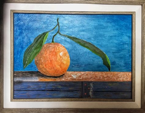 Orange Fruit Abstract Oil Impasto Painting Impressionist Etsy