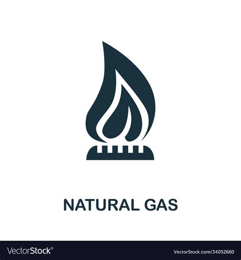 Natural Gas Icon Simple Element From Alternative Vector Image