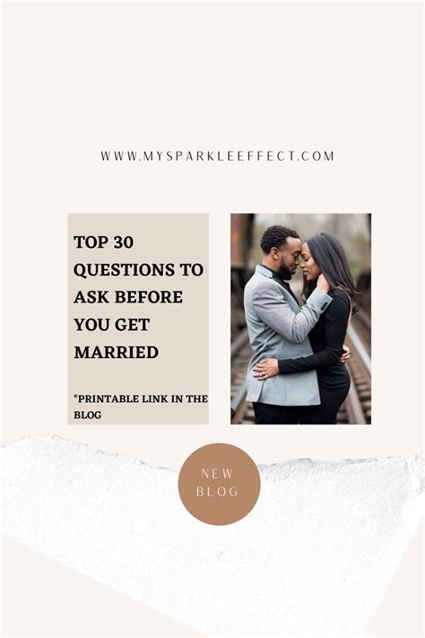 Top 30 Questions To Ask Before You Get Married Got Married Questions