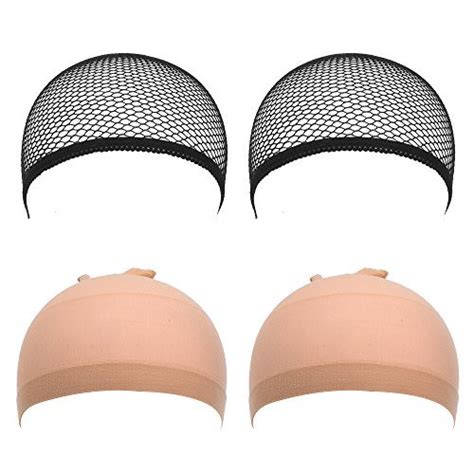 Eboot Pack Wig Caps Netural Nude Beige And Black Mesh Amazon In