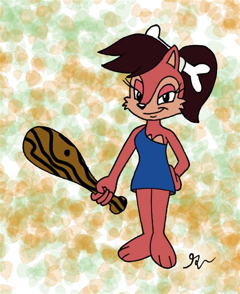 Cave Girl Sally Acorn Redraw Painted By Lol20 On Deviantart