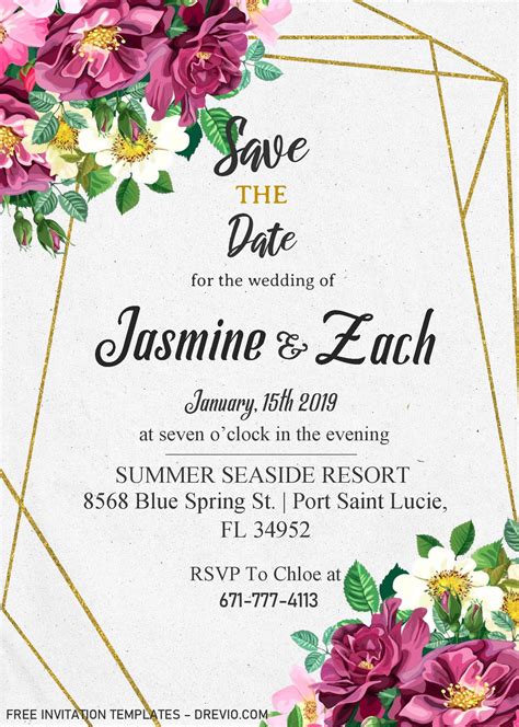 Editable Free Save The Date Templates For Word