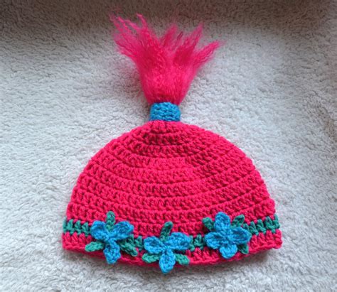 princess-poppy-inspired-hat,-princess-troll-hat,-pink