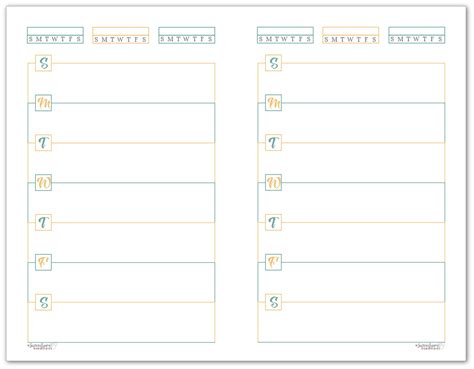 Introducing The Half Size Horizontal Weekly Planner Printables