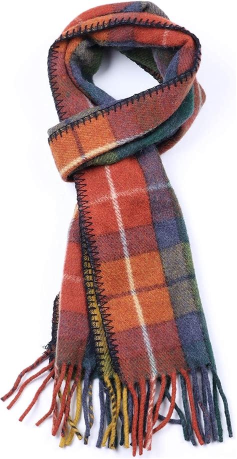 Cosy Weave Wool Scarf Scottish Tartan Plaid Merino Wool Fallwinter