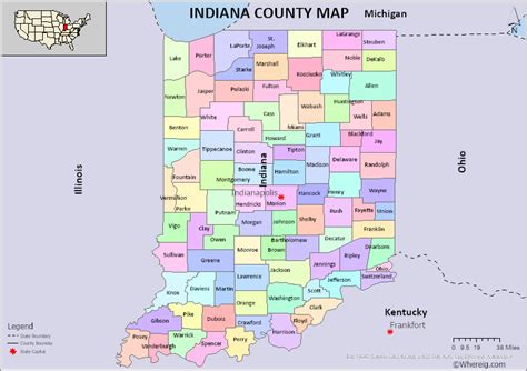 Indiana County Map Free Check The List Of 92 Counties In Indiana And
