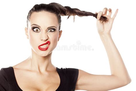 Woman Making Funny Face Stock Image Image Of Expression 68417595