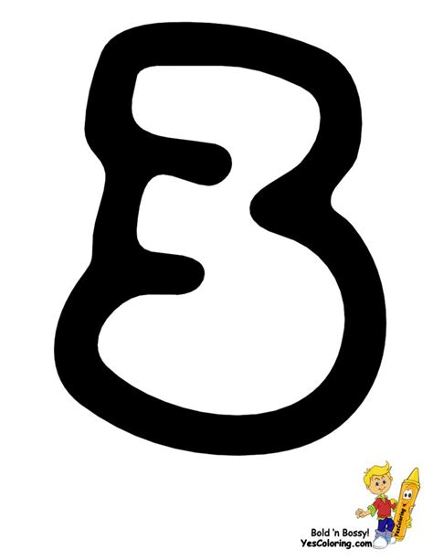 Coloring Page Numeral Three3 At Yescoloring Coloring Pages Abc