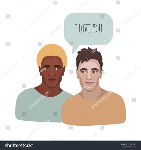 Lgbtq Couple Love Two Men Black Stock Vector Royalty Free 1390426469 Shutterstock