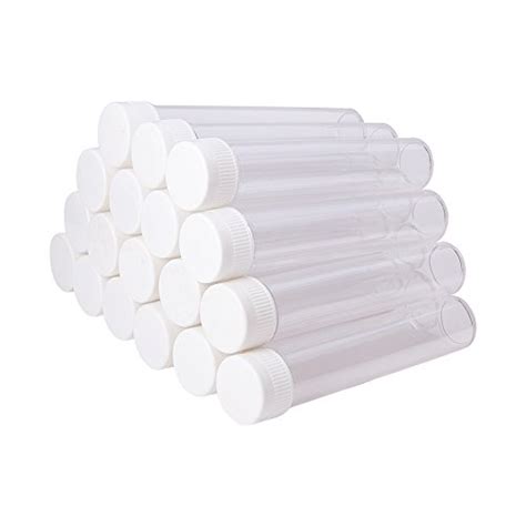 30 Pcs Clear Plastic Tube Bead Containers Large Storage Tubes 130x25mm