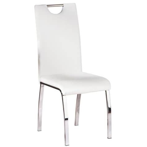 Lot de 2 chaise de cuisine blanc, Dim  44 x 102 x 54 cm  Cdiscount Maison