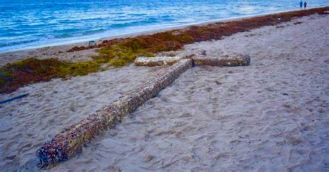 Giant Cross Washed Up On Florida Beach After Woman Prays