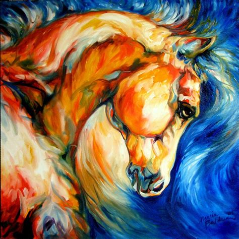The Mustang Oil Painting By Marcia Baldwin Framed Canvas Art Canvas