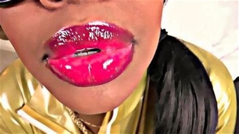 big dripping wet glossy lips part 2 brutal ebony goddess diva clips4sale