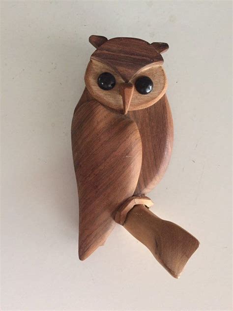 Wooden Owl Carved Owl Wooden Carved Owl Wall Etsy In 2020 Wooden