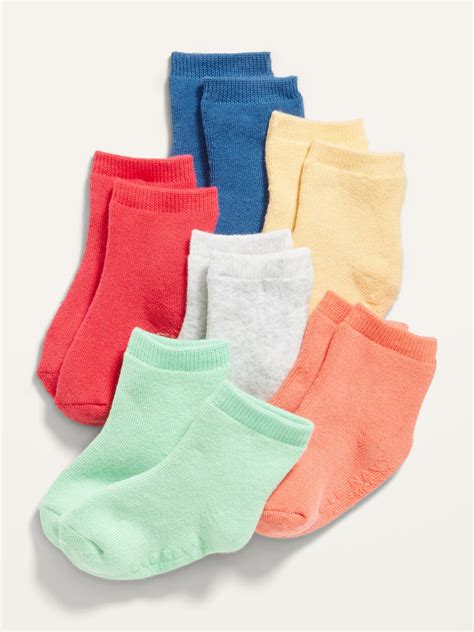 Unisex Solid Crew Socks 6 Pack For Baby Old Navy