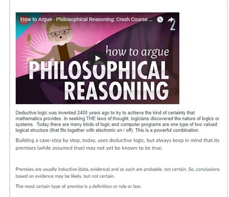 Solved How To Argue Philosophical Reasoning Crash Course
