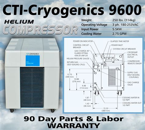 We use a mixture of helium isotopes as our refrigerant to get down to these very cold temperatures, in the tens of millikelvin.. CTI-Cryogenics by Helix, Cryo-Torr Cryopump 9600 Helium ...