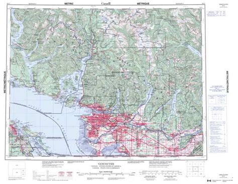 Printable Topographic Map Of Vancouver 092g Bc