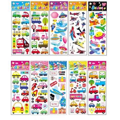 10pcs Different Cartoon Sticker Toys For Children T Kindergarten