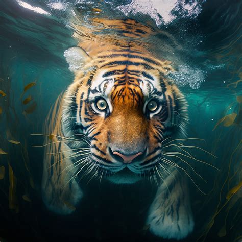 A Tiger Swimming Underwater Photo And Image Hdri And Tm Fotos Art