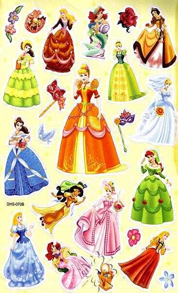 Disney Princess Assorted 3d Raised Sticker Collection 15 Stickers