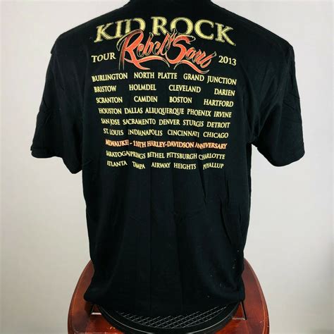 Kid Rock Rebel Soul 2013 Tour Xxl Graphic T Shirt T Shirts