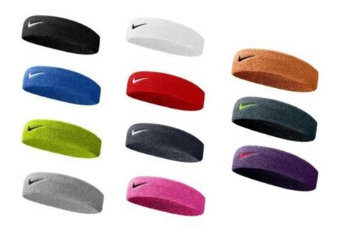 Nike Swoosh Headband Sweatband Tennis Gym Sports Fitness Head Band