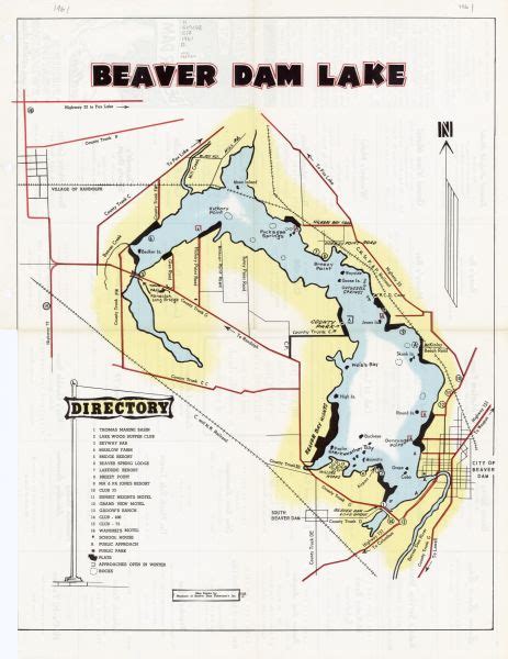 Beaver Dam Lake Map Or Atlas Wisconsin Historical Society