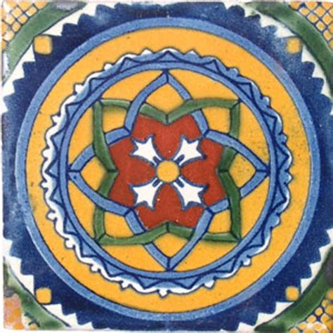 C041 Mexican Ceramic 4x4 Inch Hand Made Tile Etsy