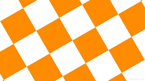 Wallpaper Squares Checkered Orange White Dark Orange Ff8c00 Ffffff