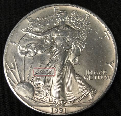 1991 American Silver Eagle Bullion Coin Key Date Investment Grade 1 Oz