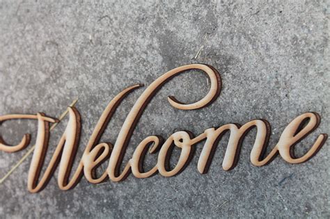 Fancy Welcome, Welcome Sign, Welcome, Welcome Cutout, Welcome DIY, Wood ...