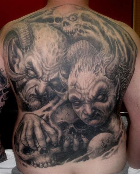 Back Tattoo Demons Demon Tattoo Evil Tattoos Darkside Tattoo