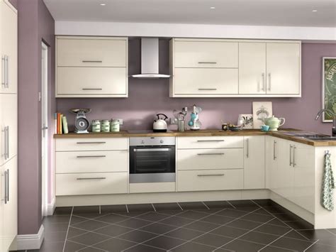 Orlando - Cream High Gloss kitchen | Kitchen fittings, Cream gloss